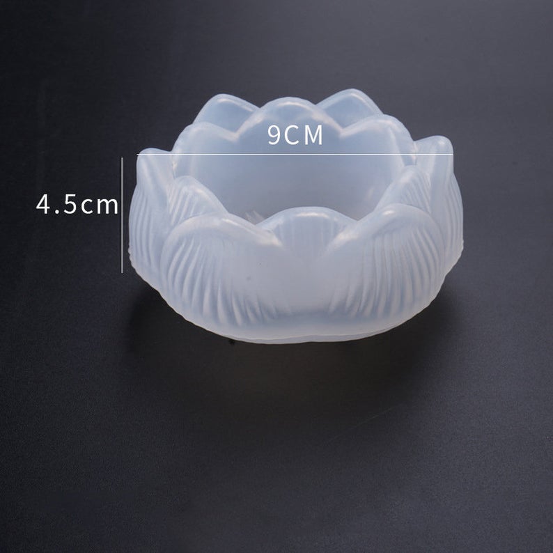 Tea light Candle Holder -  closed lotus