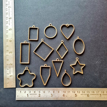 Rose Gold Hollow Bezels- set of 12