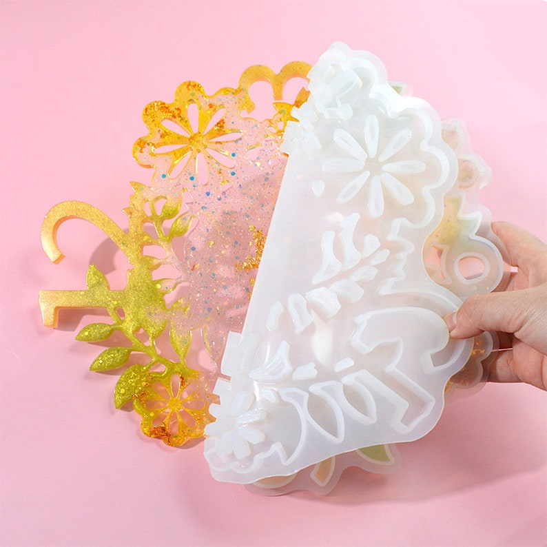 Floral Designer Clock Mould Big