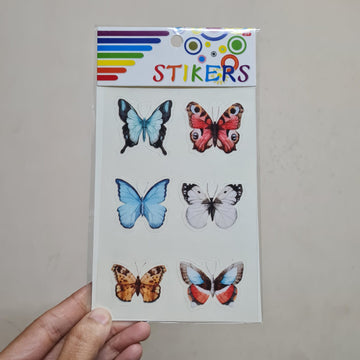 Transparent Stickers 6 Butterflies