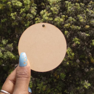 MDF Keychain Base Round 3"