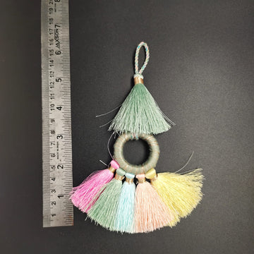 Long Tassel for Bookmark/ Car Hangings- Pastel Multi