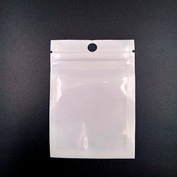 White Ziplock Pouch 7x10
