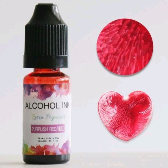 3D Alcohol ink - Purplish Red