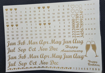 Golden Stickers A4- Calendar