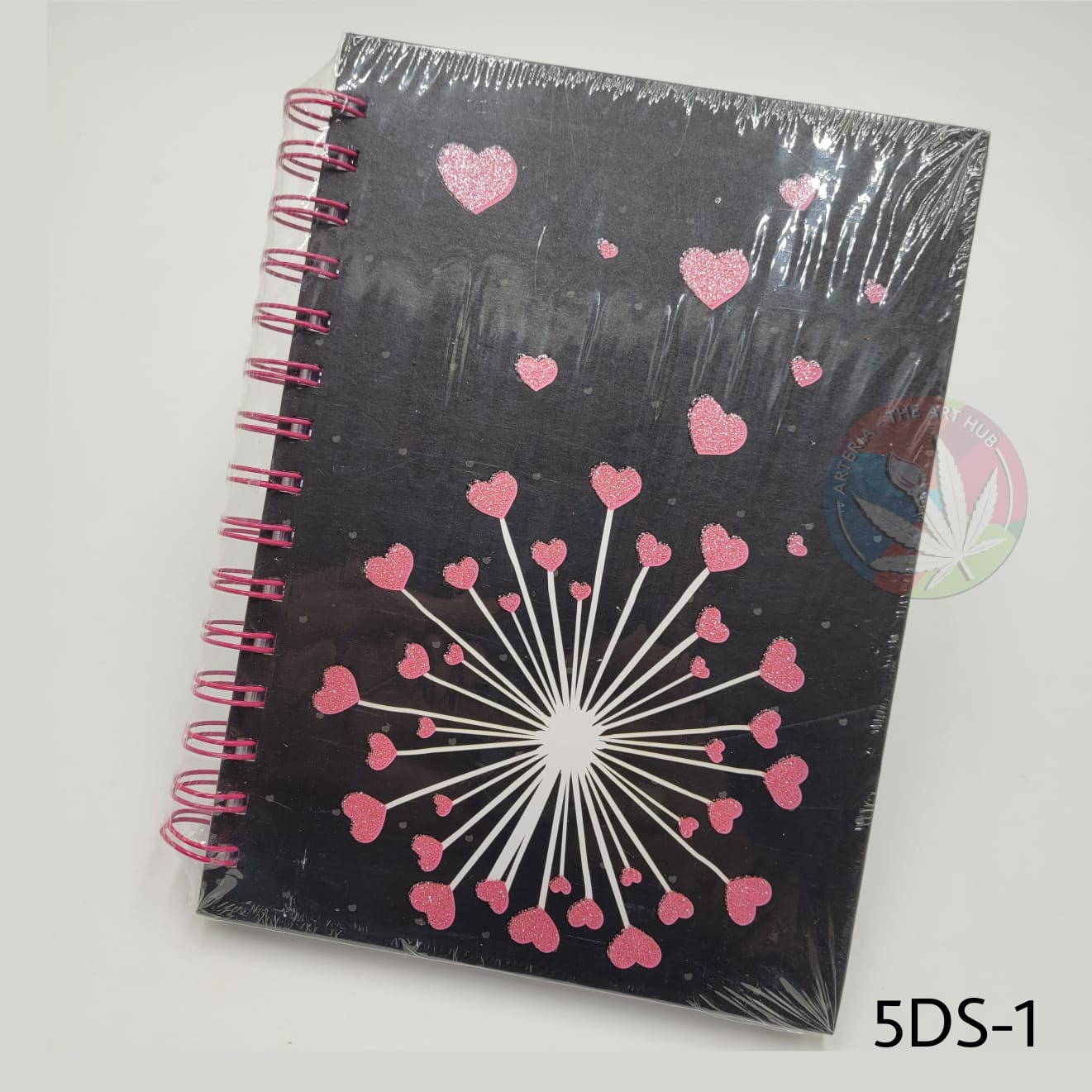 Quirky A5 Spiral Diary- heart Dandelion