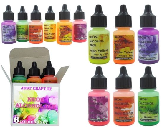 Neon Alcohol ink set of 6