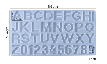 Reverse Alphabets Mould Without Holes [ Front pouring ]