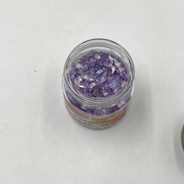 Rainbow glass chips - Lilac