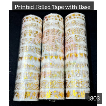 Printed foiled tape white base