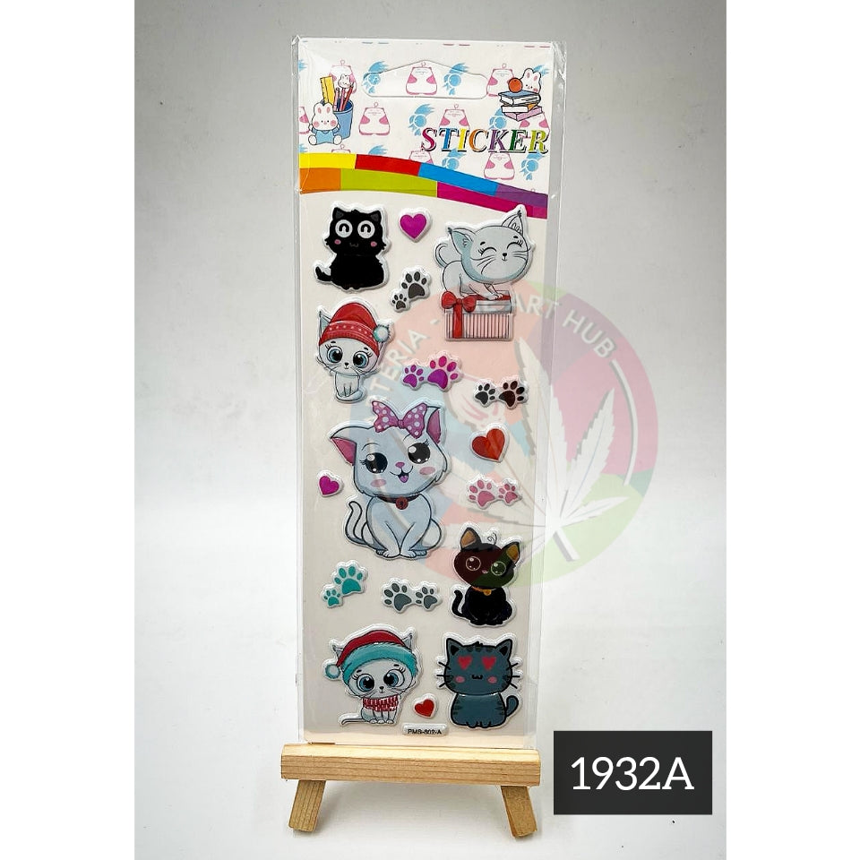 Cute embossed stickers 1