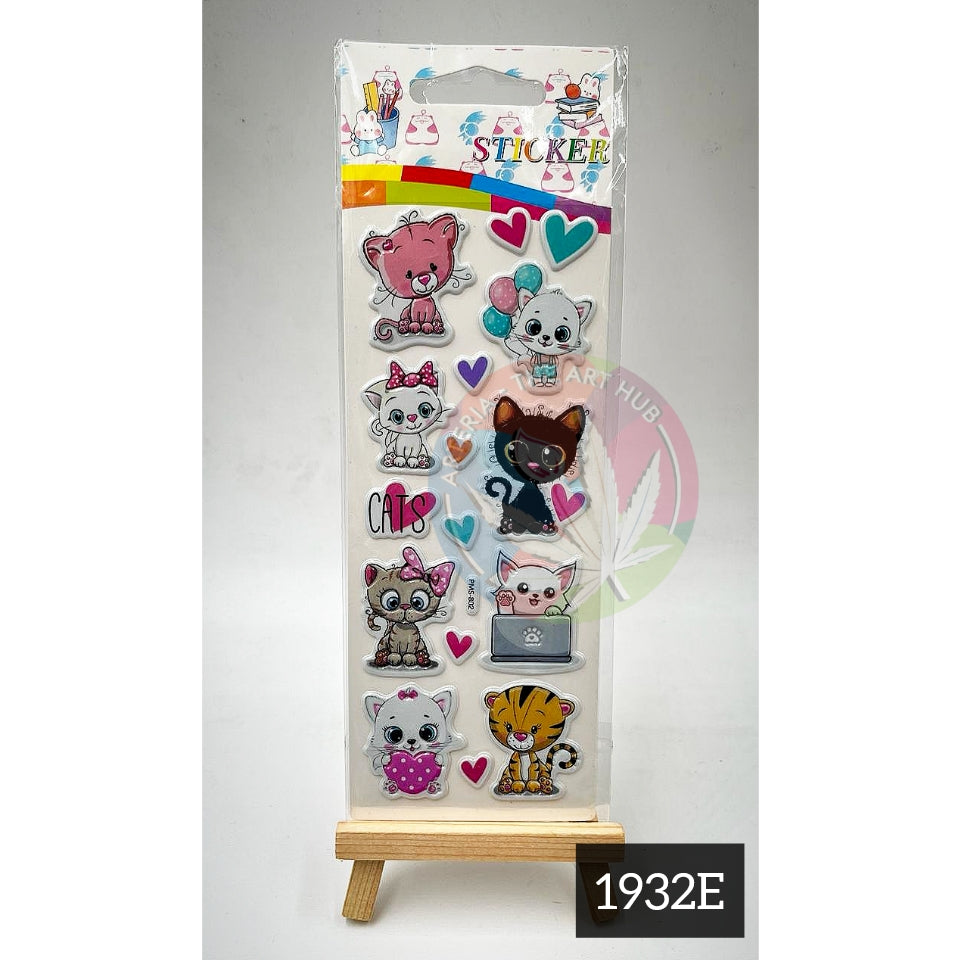 Cute embossed stickers 1