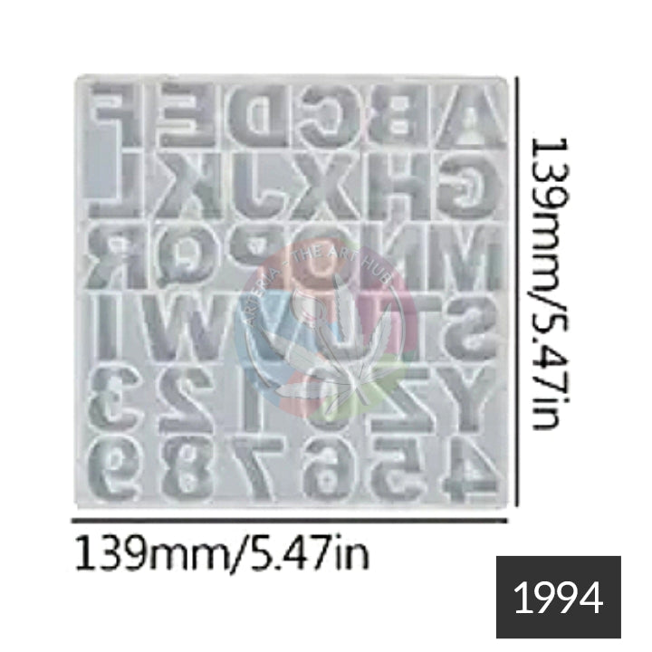 Plain Alphabets & Numbers Mould Without Holes