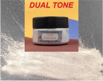 Two Tone Rose Gold Crystal Powder