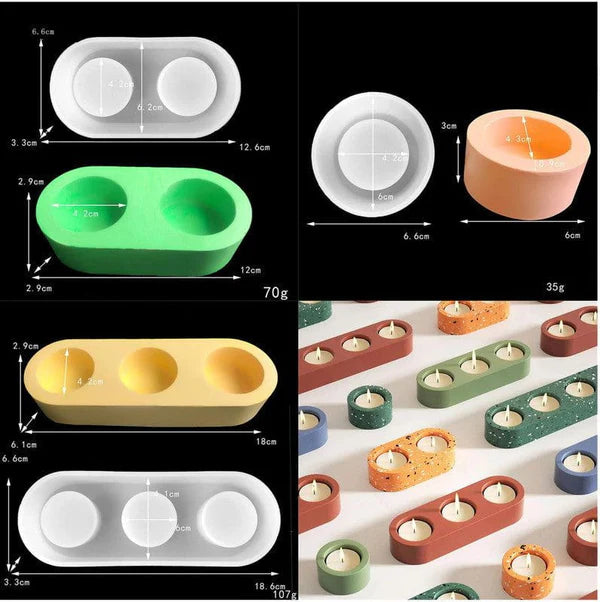 Capsule Tea Light Holder Mould- Set of 3 Pieces
