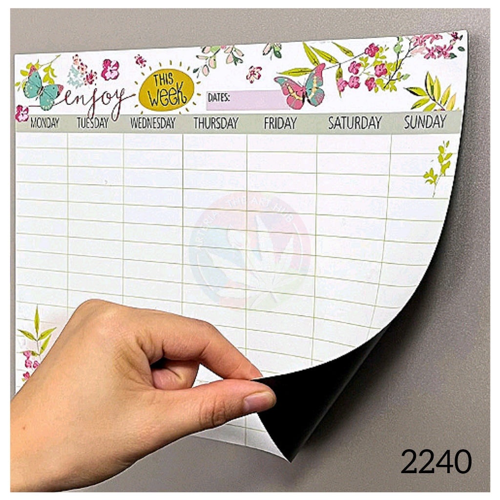 Weekly Magnetic Planner Floral- A3 Size