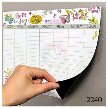 Weekly Magnetic Planner Floral- A3 Size