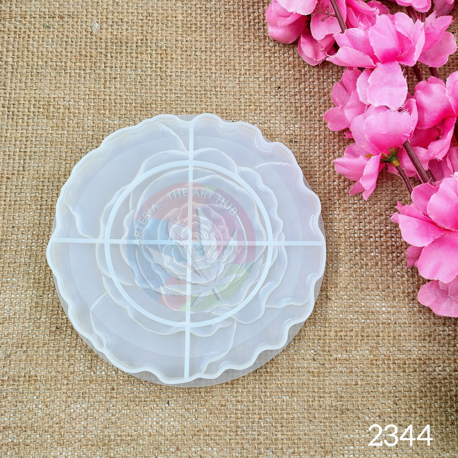 Rose flower coaster mould