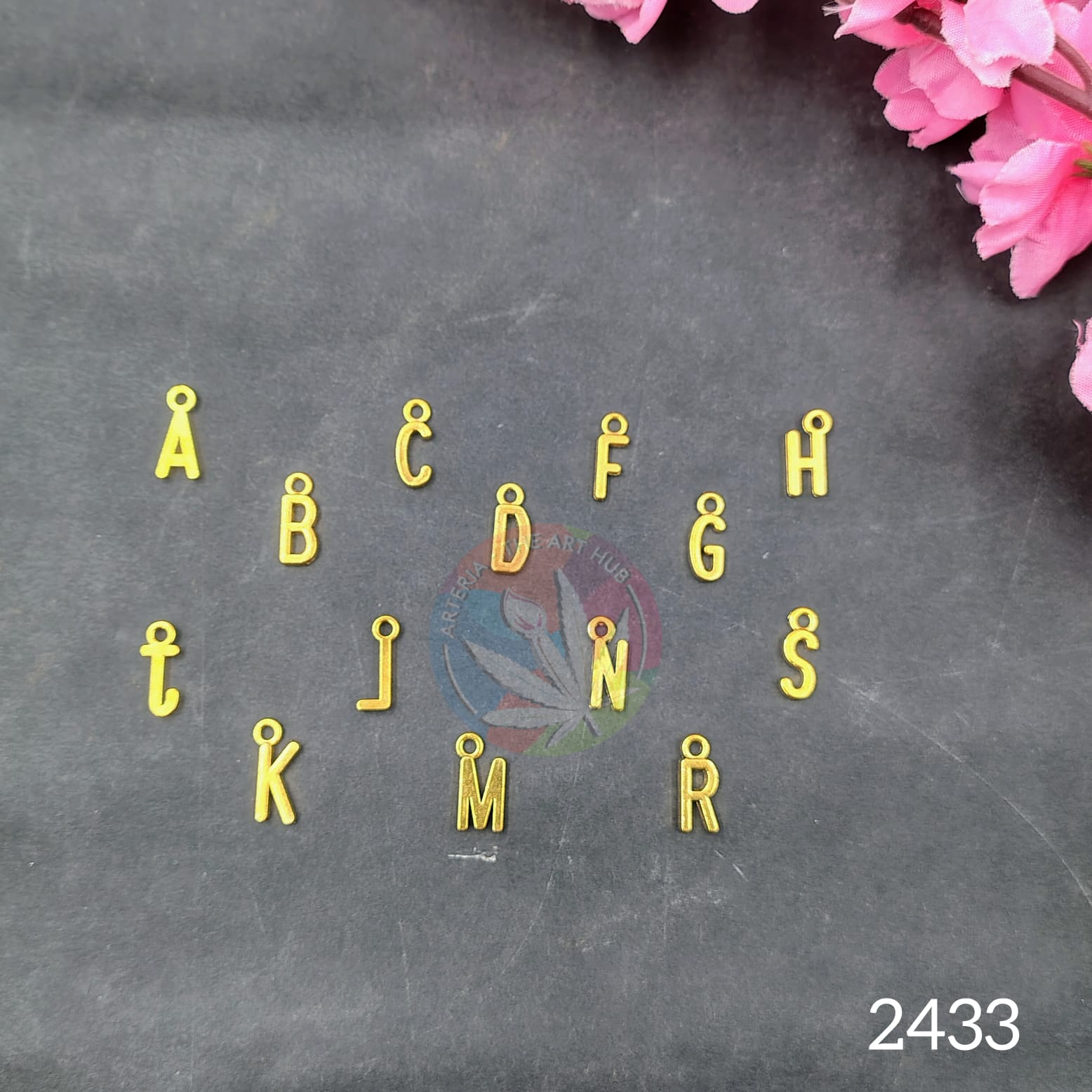 Small Alphabet Metal Charms with Hole