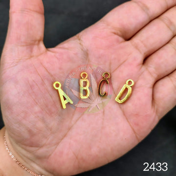 Small Alphabet Metal Charms with Hole