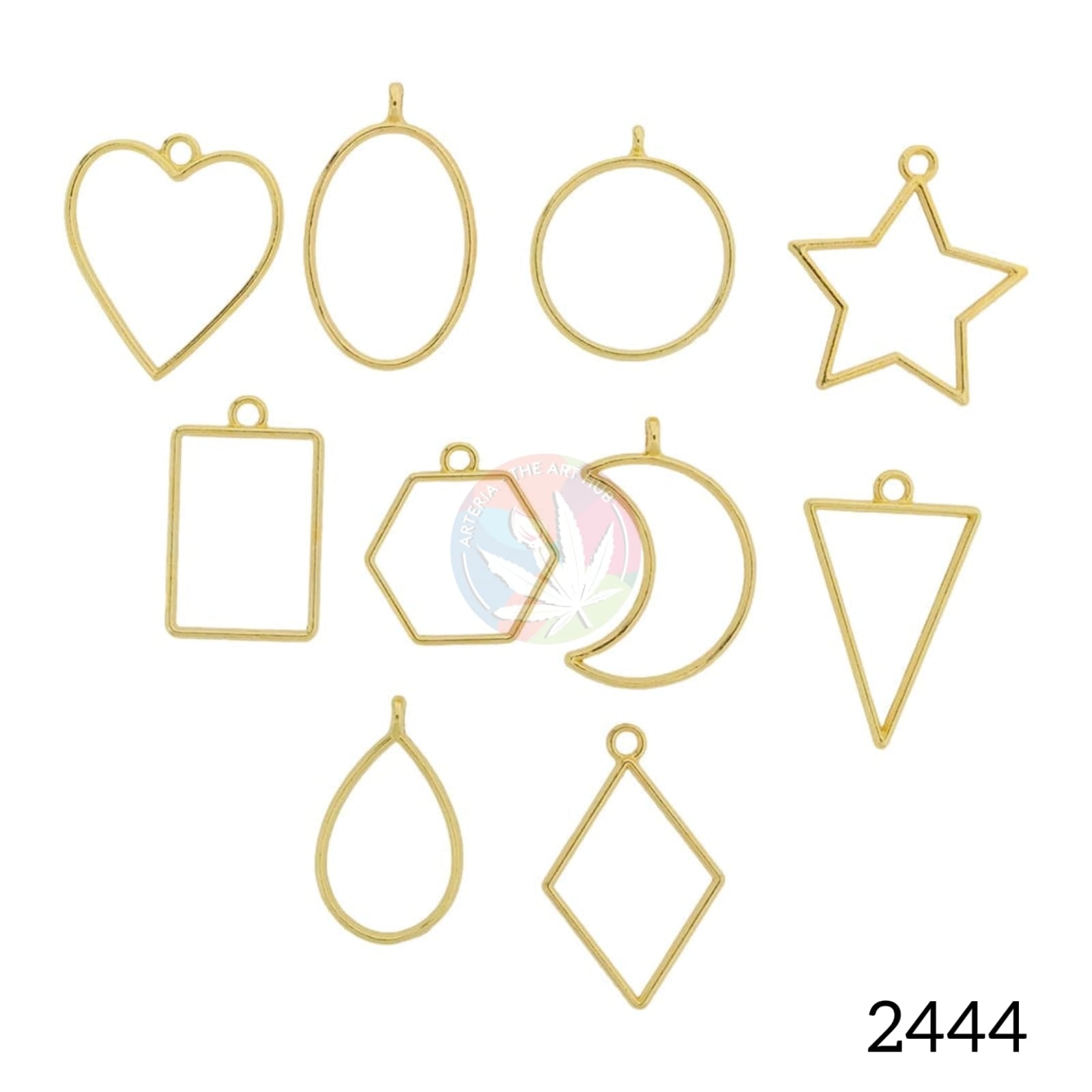 New Gold Hollow Bezels set of 10