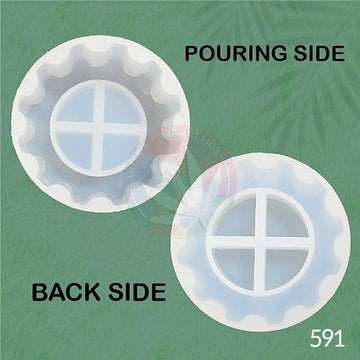 Tea light Holder Mould-  Round Designer