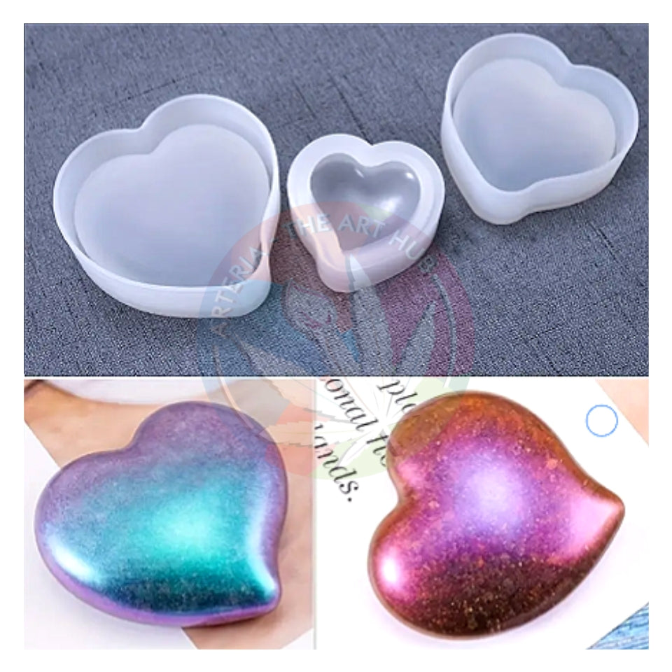 2 in 1 Curved Heart Matte Tea Light small