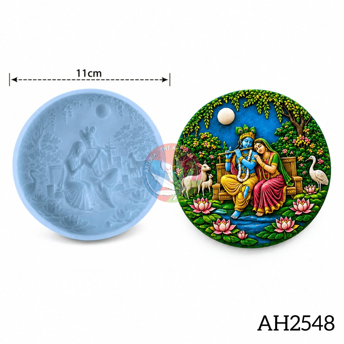Radha - Krishna round mould