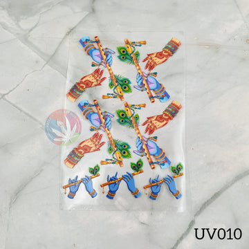 UV DTF Sticker - Krishna & Radha Flute Hands