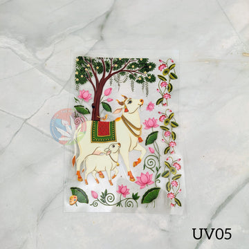 UV DTF Sticker - Pichwai Cow & Calf