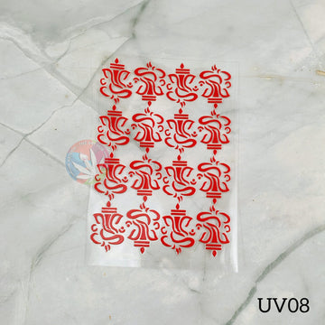 UV DTF Sticker - Red Ganesh Ji