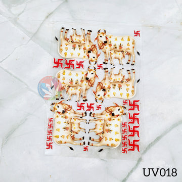 UV DTF Sticker - Kamdhenu Cow & Swastik