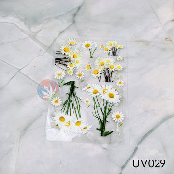 UV DTF Sticker - White Daisy Bunch