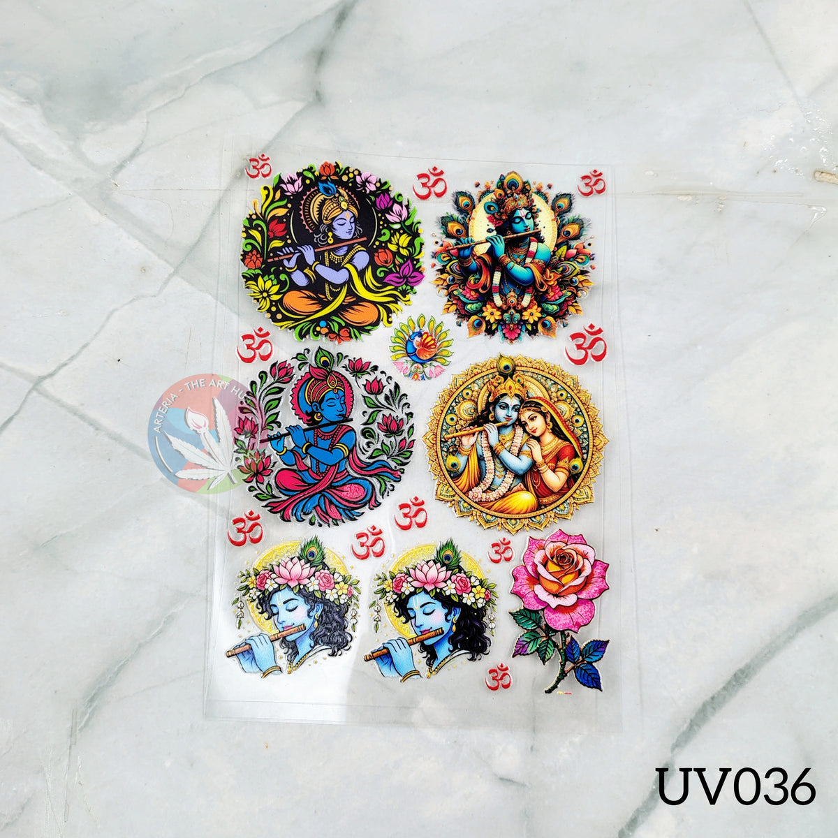 UV DTF Sticker - Designer Krishna Frames
