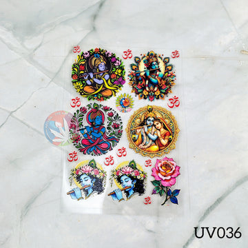UV DTF Sticker - Designer Krishna Frames