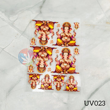 UV DTF Sticker - Detailed Ganesh Ji