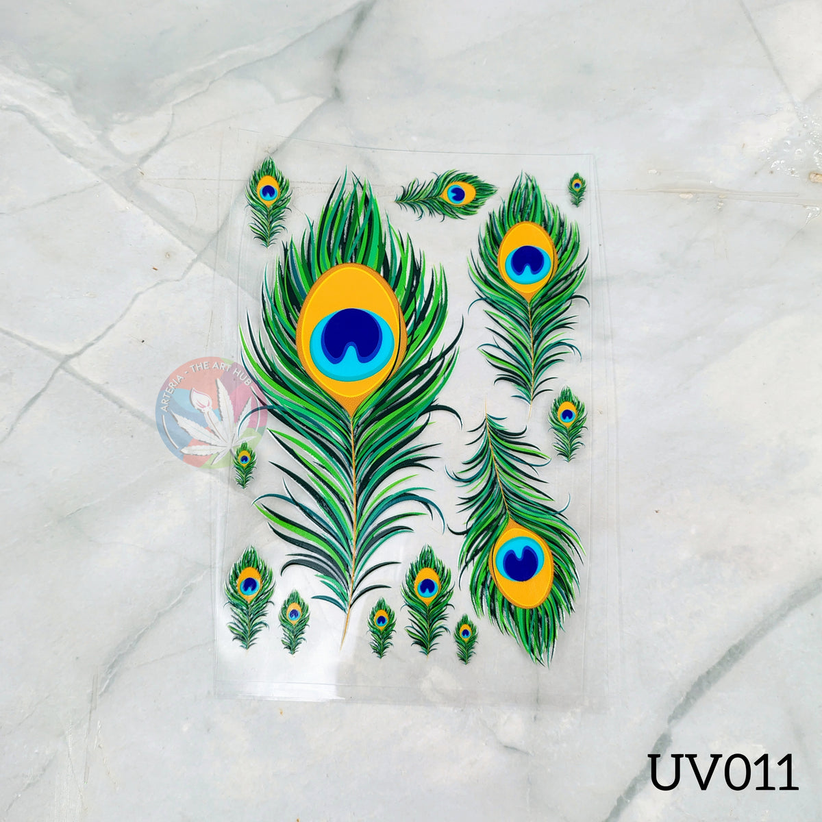 UV DTF Sticker - Peacock Feather