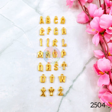 Small Alphabet Metal Charms with Hole 2