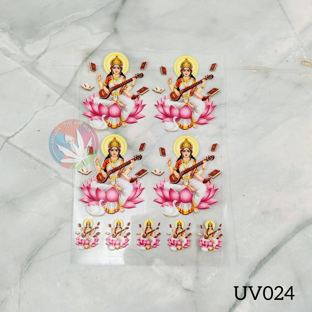 UV DTF Sticker - Maa Saraswati